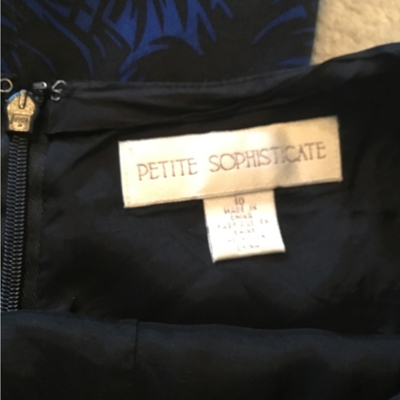 Petite Sophisticate Navy and Black Pencil Skirt Size 10 Vintage - Picture 4 of 6